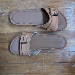 Universal Thread Cognac Buckle Slide Sandals